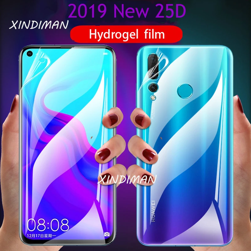 25D спереди + сзади гидрогель пленка для huawei Nova4 4e Nova3 3i 3e Защитная nova5 5pro nova5i nova2 2s 2