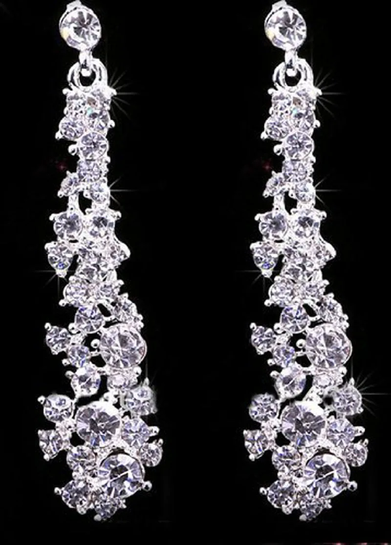 Комплект из колье и серёг с кристаллами | Украшения аксессуары