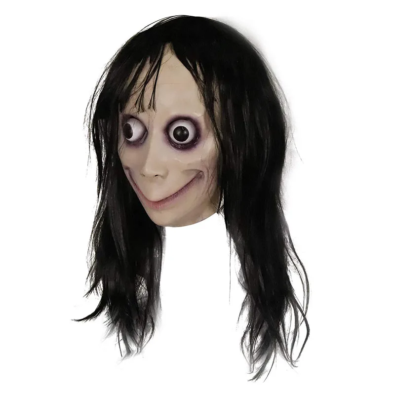 Маска для косплея на Хэллоуин забавная страшная Момо-маска игры маска латексная