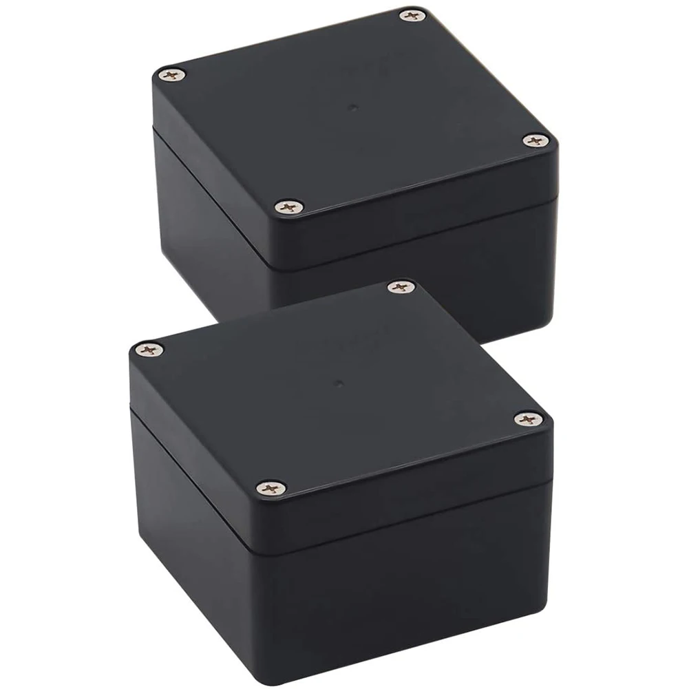

2pcs Junction Box Plastic Electrical Boxes Cable Connector Waterproof Electronic Project Instrument Enclosure for Indoor Outdoor