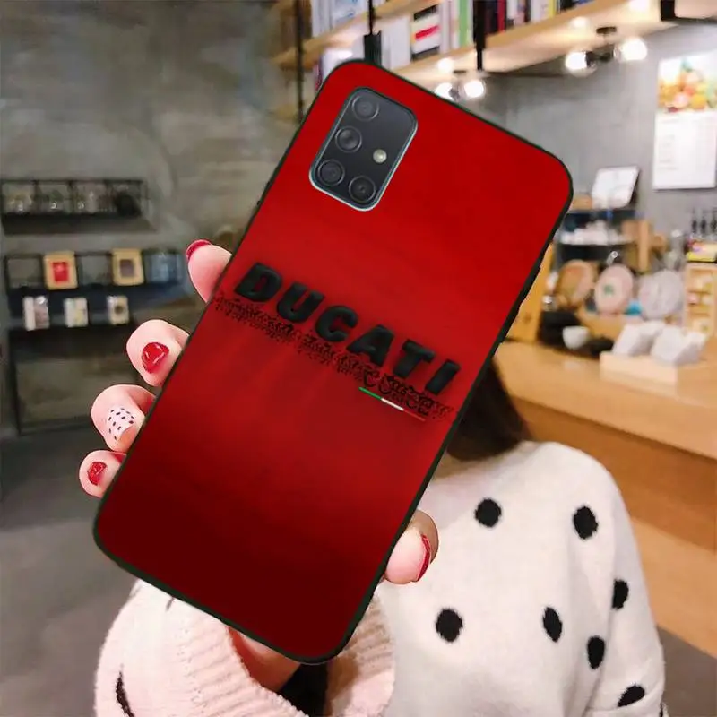 

HPCHCJHM Ducati Corse Logo Soft Rubber Phone Cover For Samsung Galaxy A21S A01 A11 A31 A81 A10 A20E A30 A40 A50 A70 A80 A71 A51