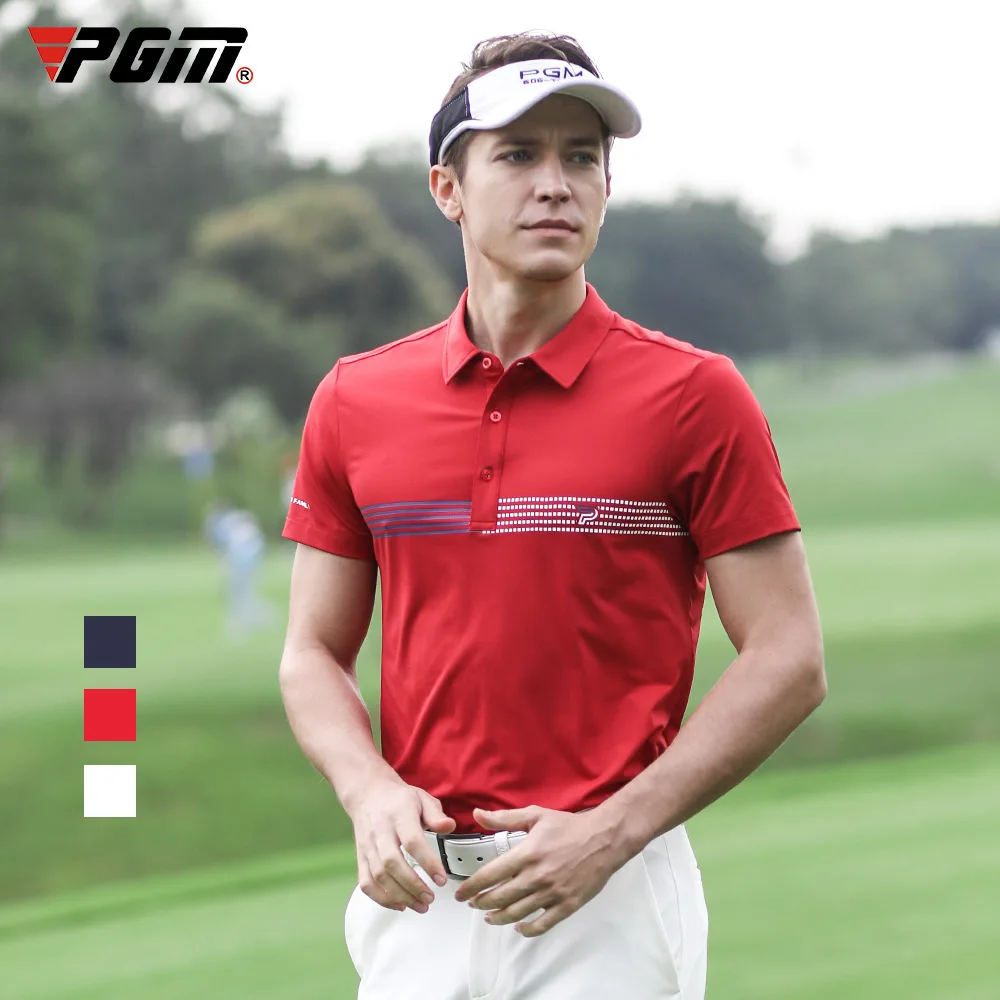 2020 PGM Новая одежда для гольфа мужская футболка с коротким рукавом быстросохнущая