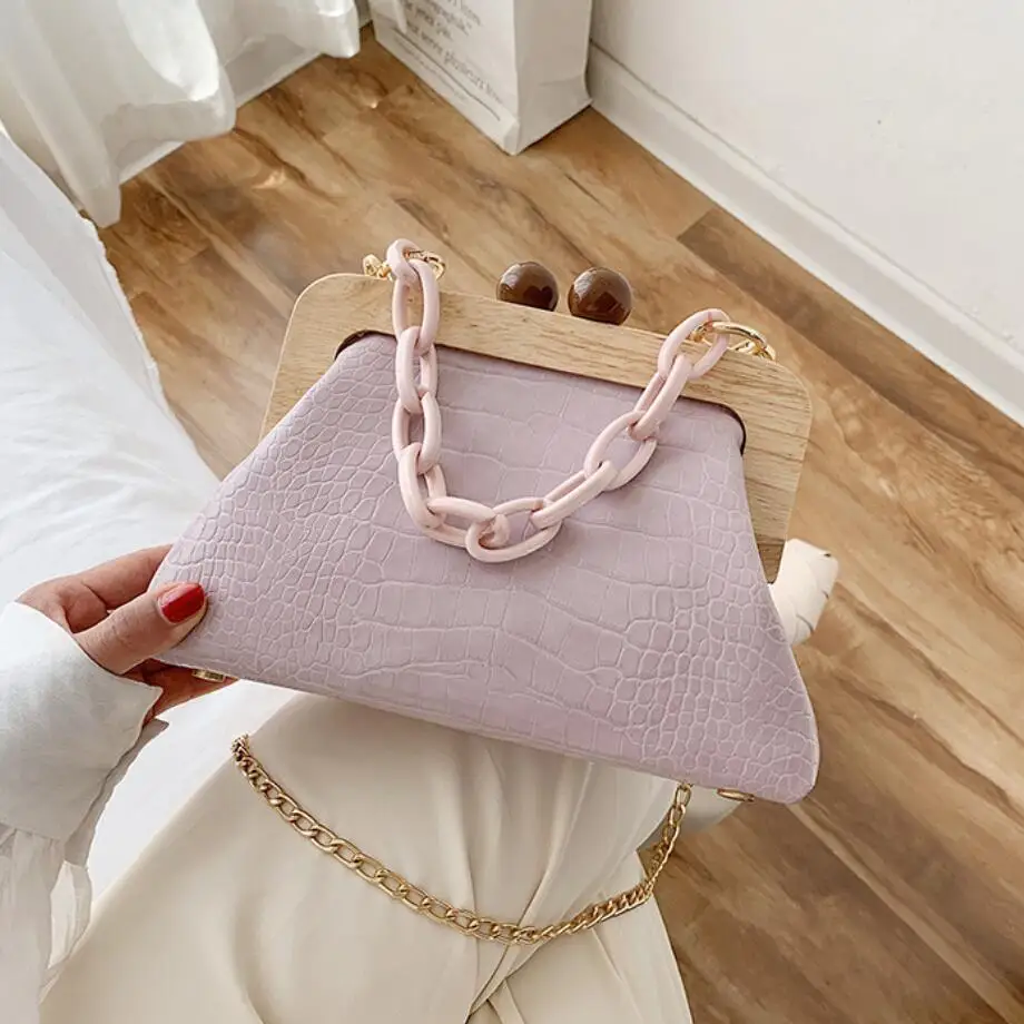 Сумка на цепочке с крокодиловым узором Новинка 2020 года Высококачественная