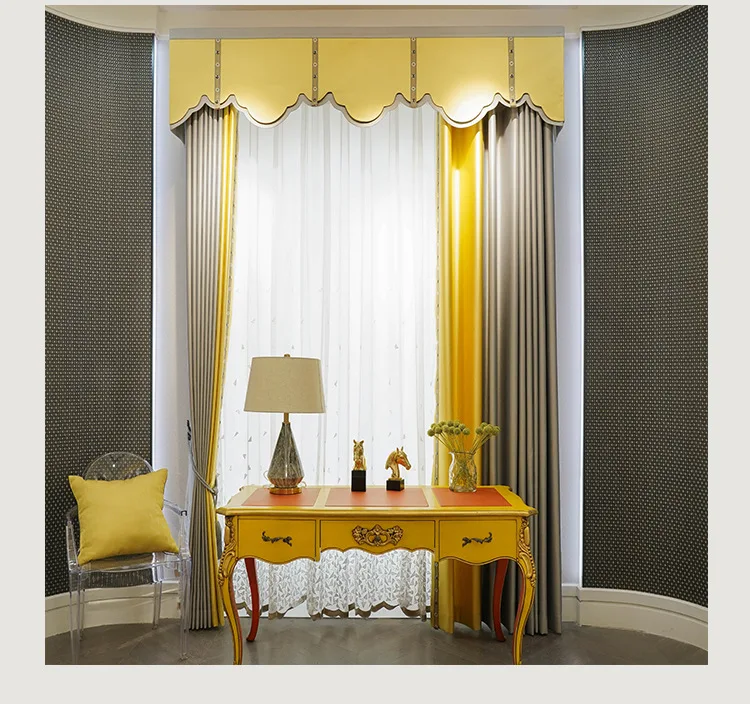 

Direct Thickened Silk High Precision Modern Light Luxury American Satin Living Room Bedroom Curtain Fabric Finished Product