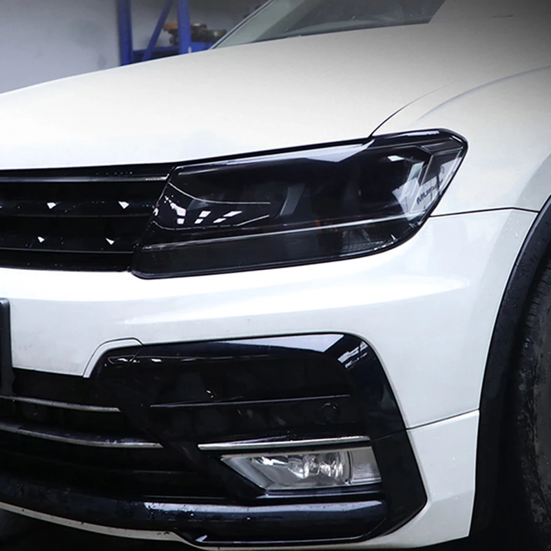 Для VW Volkswagen Tiguan 2017-2021 черных точек полоски для светильник головной TPU Защитная