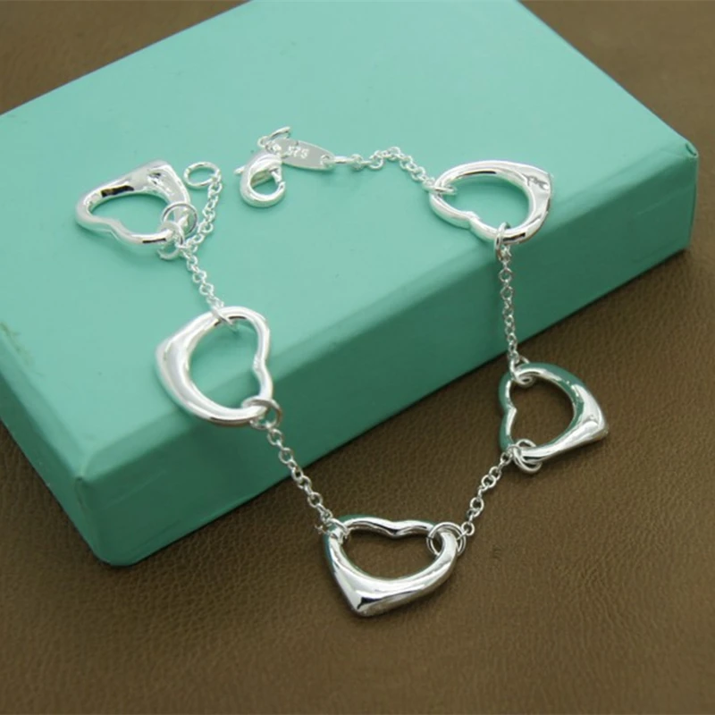 

Men's & Women's 925 Sterling Silver Bracelet Fashion Silver Charm Bracelet Jewelry Gift