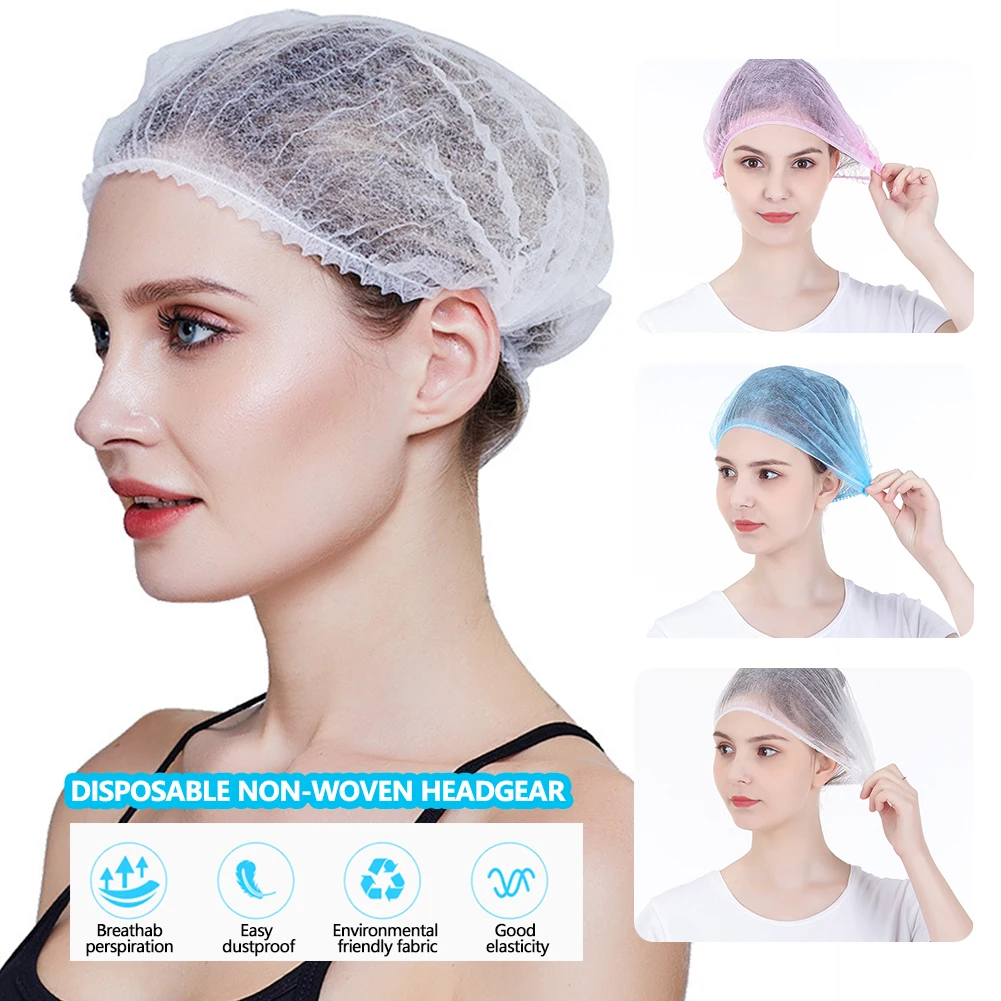 100 шт. нетканые прозрачные шапочки для душа спа-салона | Красота и здоровье