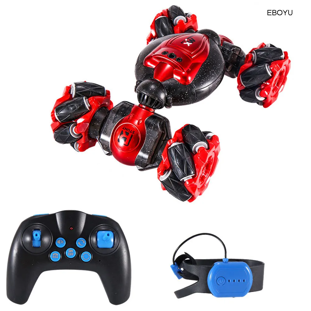 EBOYU RC Stunt Car 4WD 2.4Ghz Remote Control Car Watch Sensor Gesture Control Deformation Vehicle Double Sided Rotating for Kids
EBOYU RC Stunt Car 4WD 2.4Ghz Remote Control Car Watch Sensor Gesture Control Deformation Vehicle Double Sided Rotating for Kids