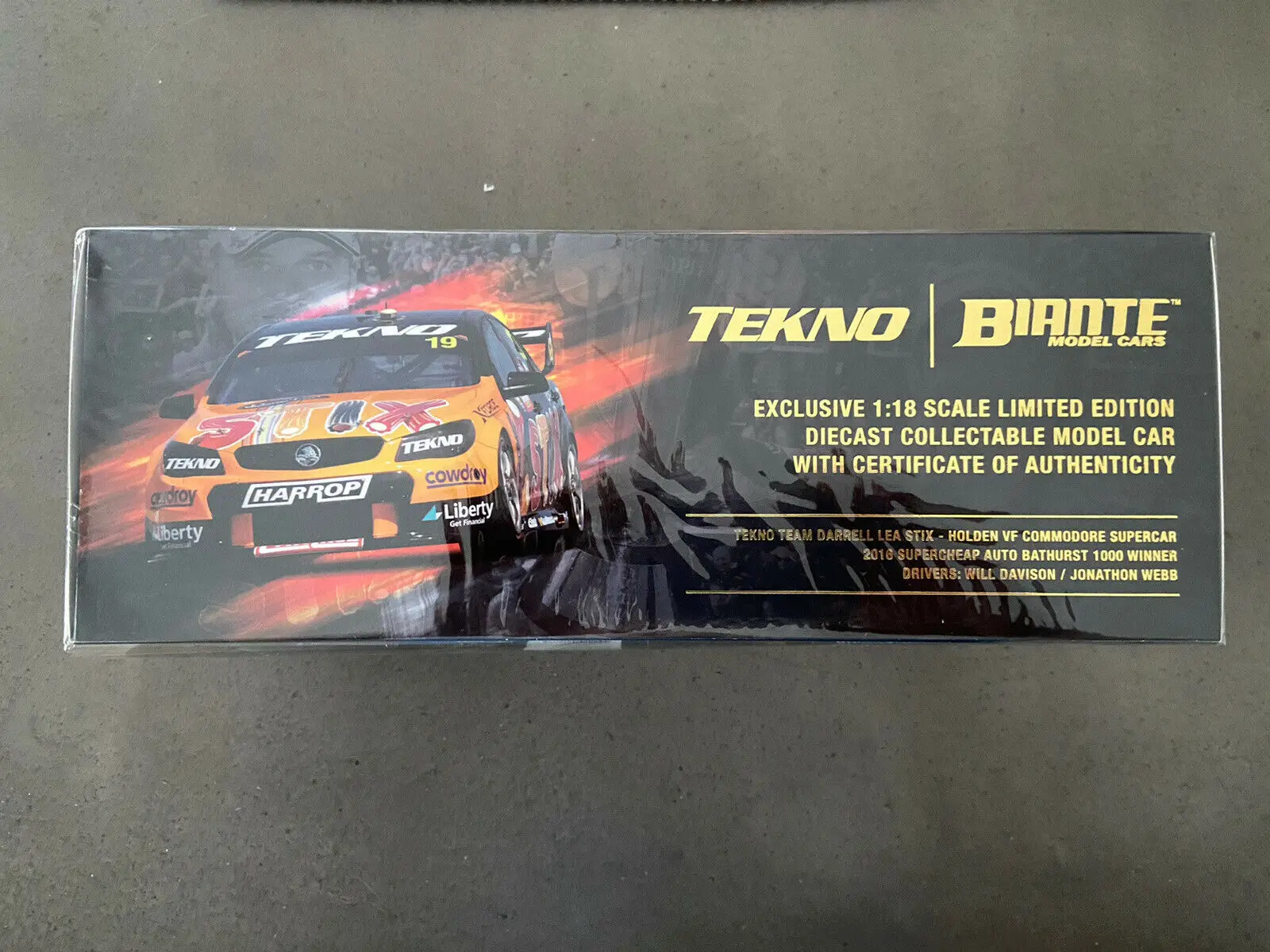 BATHURST WINNER 2016 Will Davison Webb Holden VF Commodore Biante Tekno 1/18 Exclusive Limited Edition diecast model car | Игрушки и