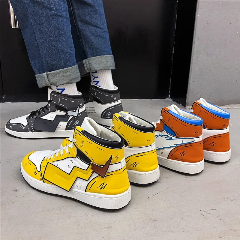 

2021 new dragon ball comics fan casual sports breathable couple middle cut sneakers fashion trend matching