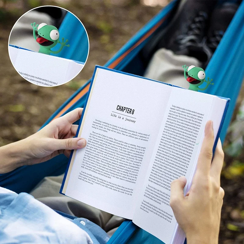 

6 Pcs 3D Wacky Animal Bookmark Funny PVC Cartoon Animal Bookmarks Squashed Pals Bookmark for Students and Kids