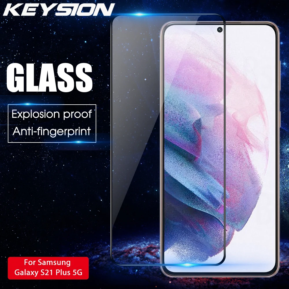 

KEYSION Tempered Glass for Samsung Galaxy S21 Ultra 5G S21+ Plus Screen Protector Phone HD Full Glass Film for Galaxy A52 A72 5G