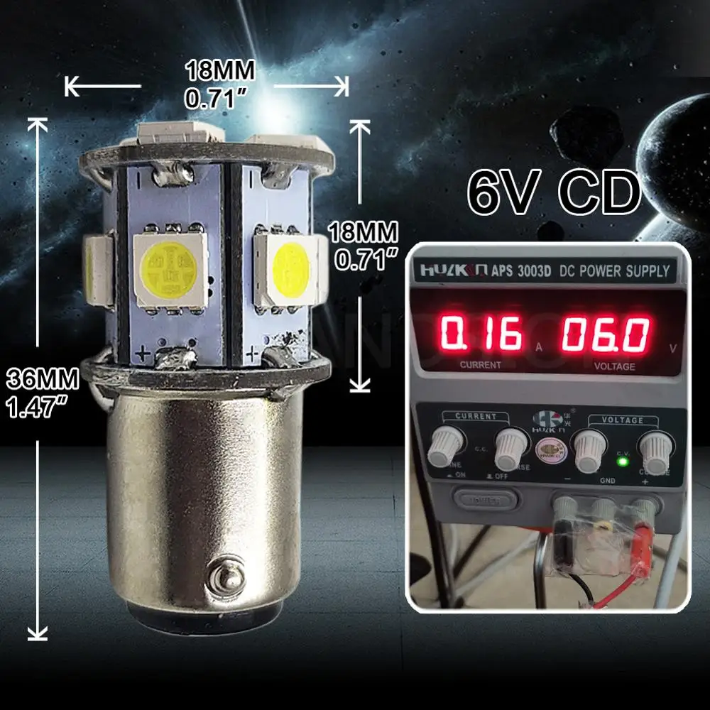 4/10 шт 6V 5050 9 SMD белый двухлучевой 1157 BAY15D P21/5 Вт авто тормоз задний DRL светодиодный