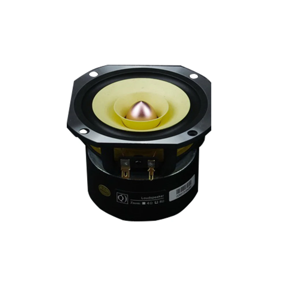 

4 дюймовый литой алюм. Динамик для домашнего кинотеатра, Hi-Fi колонка с высоким коэффициентом звучания, 4 и 8 Ом, 25 Вт, полный диапазон