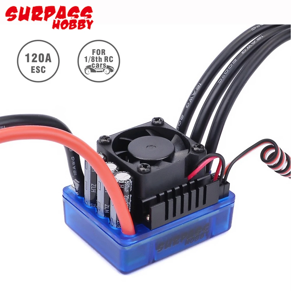 RC Водонепроницаемый 4068 1700/1900/2050/2650KV бесщеточный двигатель с 120A Brushless ESC и