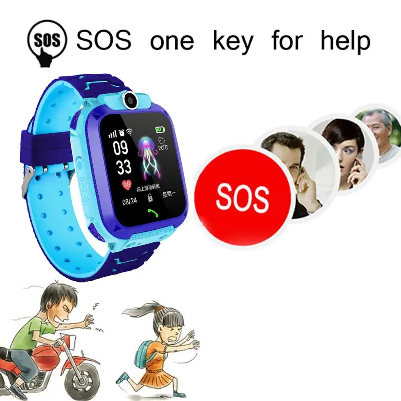 Красивые красочные Детские Смарт-часы с сенсорным экраном ударопрочный ABS