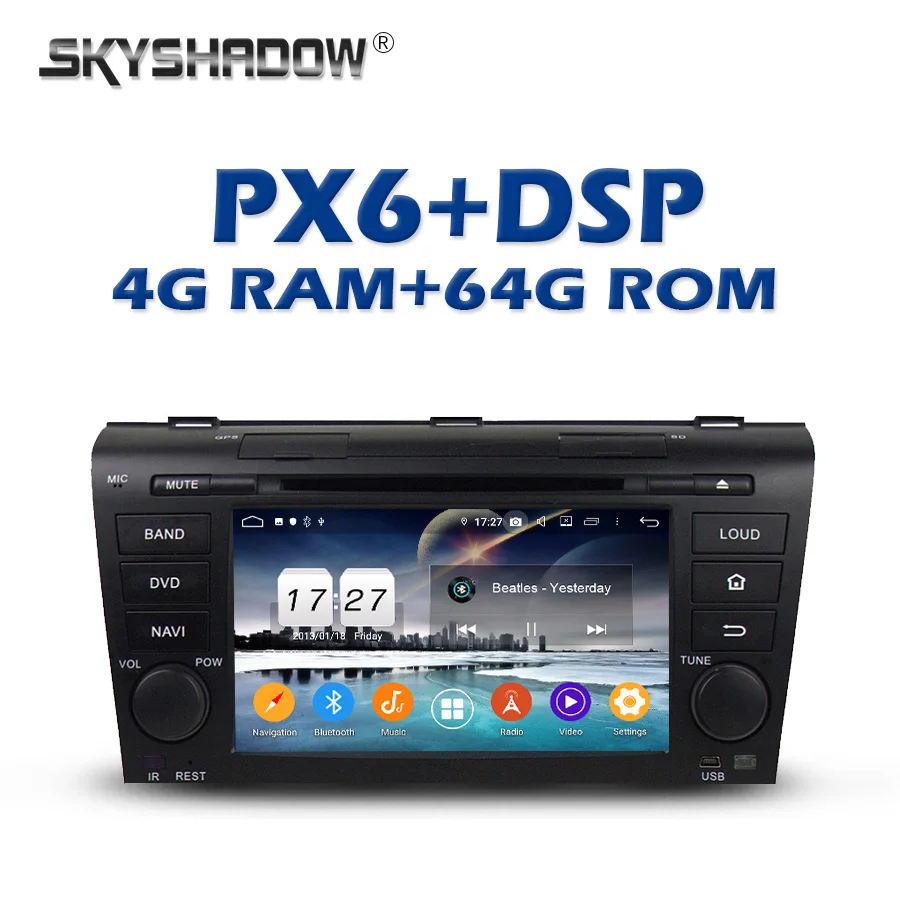 PX6 DSP IPS Android 10 4 Гб + 64 ГБ Автомобильный dvd плеер GPS карта RDS Авто радио wifi Bluetooth 5 0 для