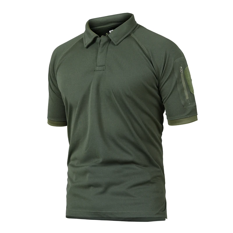 

Summer Men's T-Shirt Casual Breathable Polo Shirt Outdoor Sportswear Military Training Tactical Combat T-Shirt Quick Drying Hunt