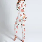 Пикантные Для женщин пижамы Комбинезоны на пуговицах спереди функциональный отворот на пуговицах с v-образным вырезом Пижама комбинезон для взрослых женщин Pyjama, одежда для сна