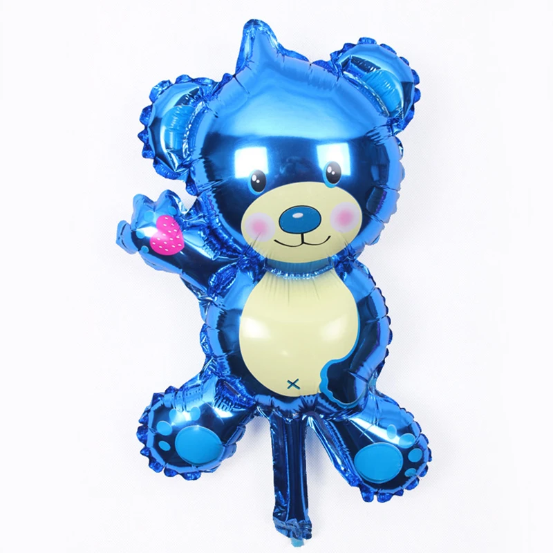 1 шт. медведь из алюминиевой фольги детский душ мальчик девочка воздушный шар