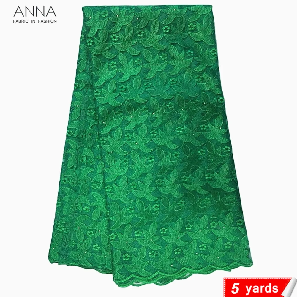 Африканская кружевная ткань Анна 2021 Высококачественная вышитая французская