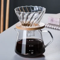 360600ml hand drip reusable filter paper coffee pot coffee filter cup sharing pot brewing pot coffee appliance with scale