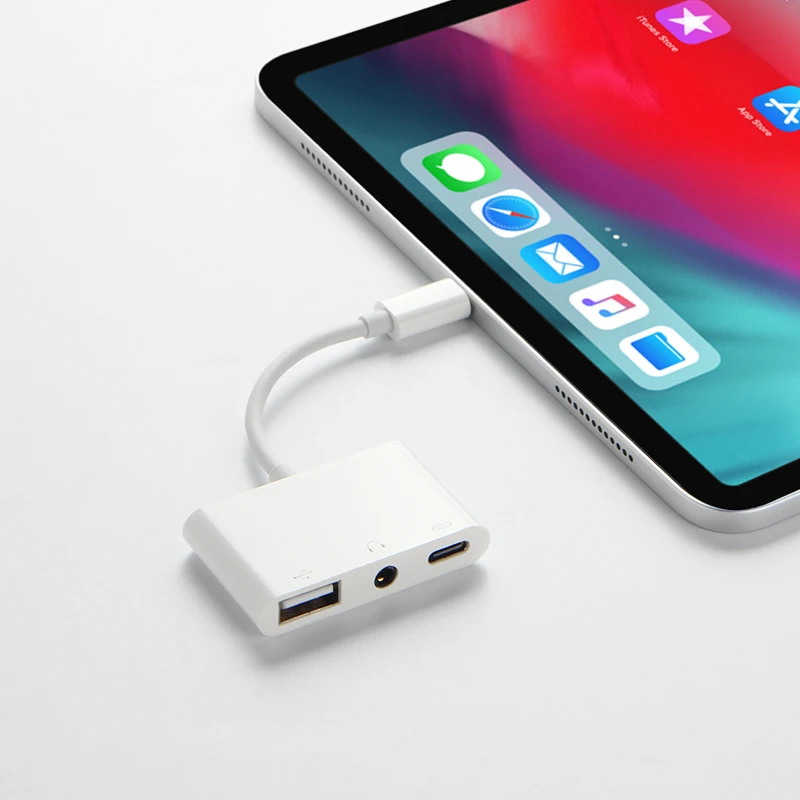 

USB C to USB charge 3.5mm AUX Headphones Adapter For Apple iPad Pro 11 12.9" 2018 2020 Type C to 3.5 Jack Earphone Audio cable