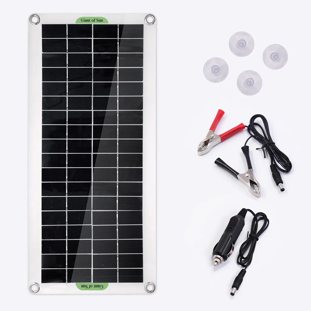 

220V Solar Power System 30W Solar Panel Battery Charger 1000W 220W Inverter USB Kit Complete Controller 220V Home Grid Camping