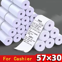 20 rolls 57x30mm receipt thermal paper printing label roll for mobile cash registers pos printer office stationery
