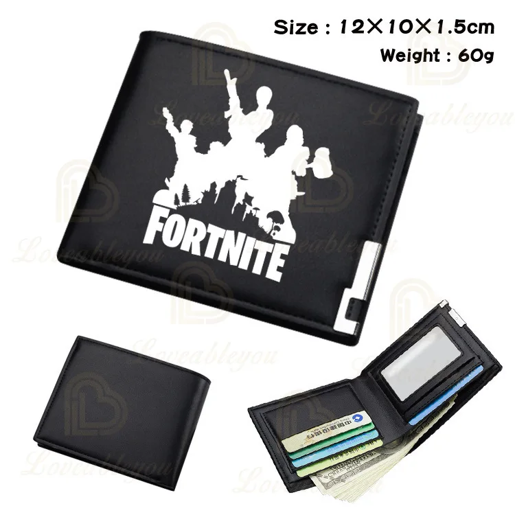 

2021 Fortnite Wallet with Coin Pocket Card Holder Children's Coin Purse Baby Boys Battle Royale Game Short Bi-Fold Purse Wallet