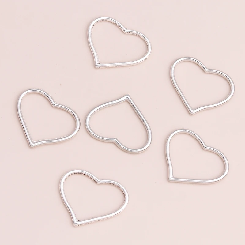 Бусины с полыми сердечками подвески-соединители для самостоятельного