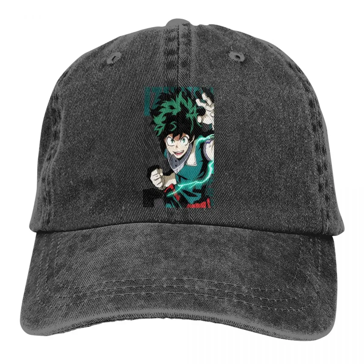 

Промытая Мужская бейсболка Izuku Midoriya, Кепка-бейсболка с рисунком из мультфильма «Мой герой Академия», Тодороки, кепки для подростков, комиксо...