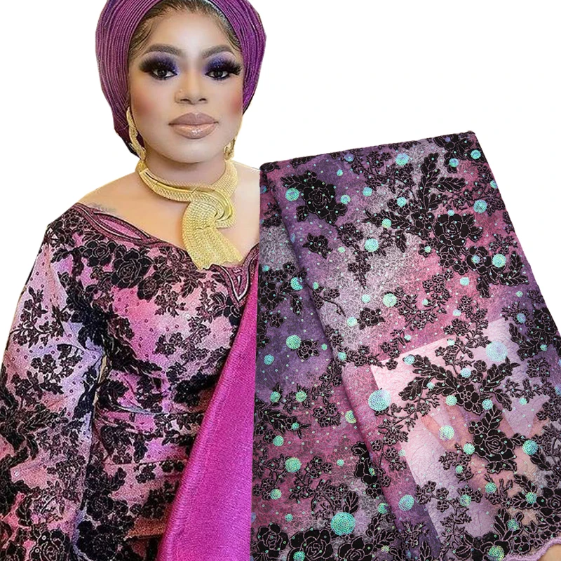 2022 африканская бархатная кружевная ткань высококачественное кружево с