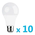 Светодиодные лампы E27 без мерцания, 5 Вт, 9 Вт, 12 Вт, 15 Вт, 18 Вт, 22 Вт, 10 шт., 6500 К