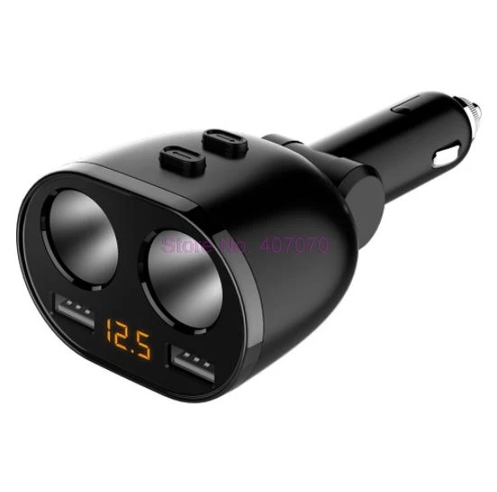 Зарядное устройство для автомобиля со светодиодным индикатором напряжения 50 шт.