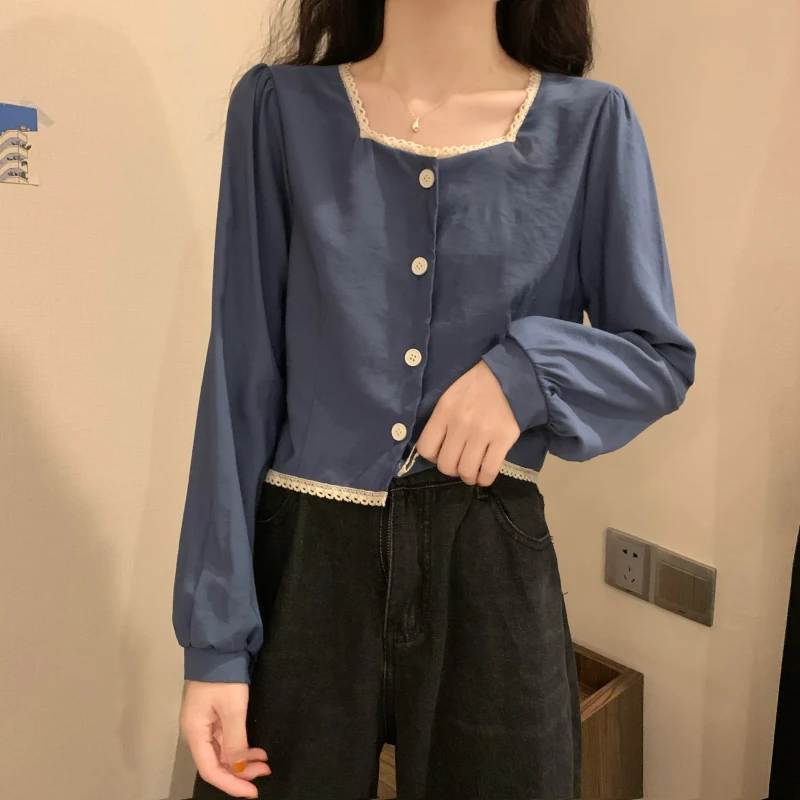 Женский винтажный Топ Fy1225 с длинным рукавом весна-лето-осень 2020 |