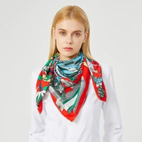 90cm 100 twill silk scarf shawl luxury foulard brand square hijab scarf women bandana handmade curled head scarves warps