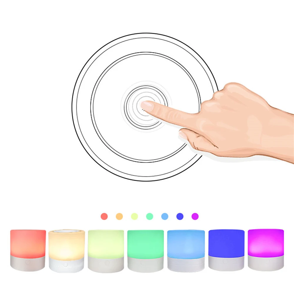 Ночник светодиодный меняющий цвет с сенсорным управлением индукционный