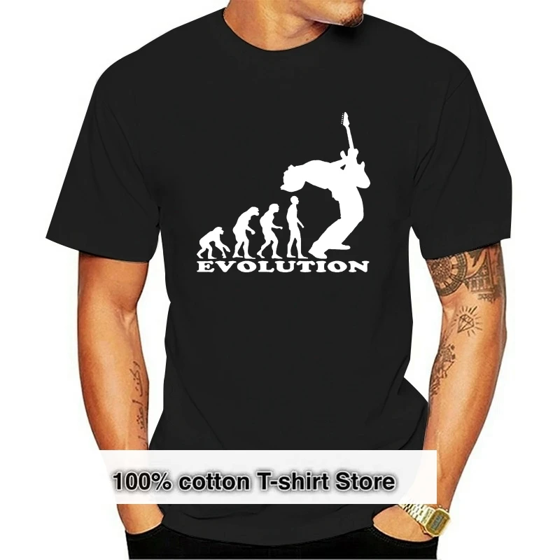 

Evolution Of Rock Music Guitar Bass Drums Heavy Metal New Mens Black T Shirt Male Female Tops Tee Shirt