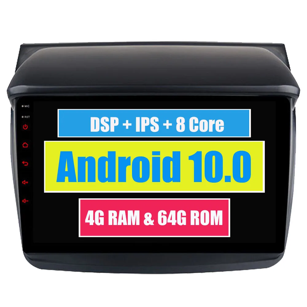 Для Mitsubishi Triton L200 Pajero Sport 2011 2014 Android 10 автомобильное мультимедийное стерео радио GPS