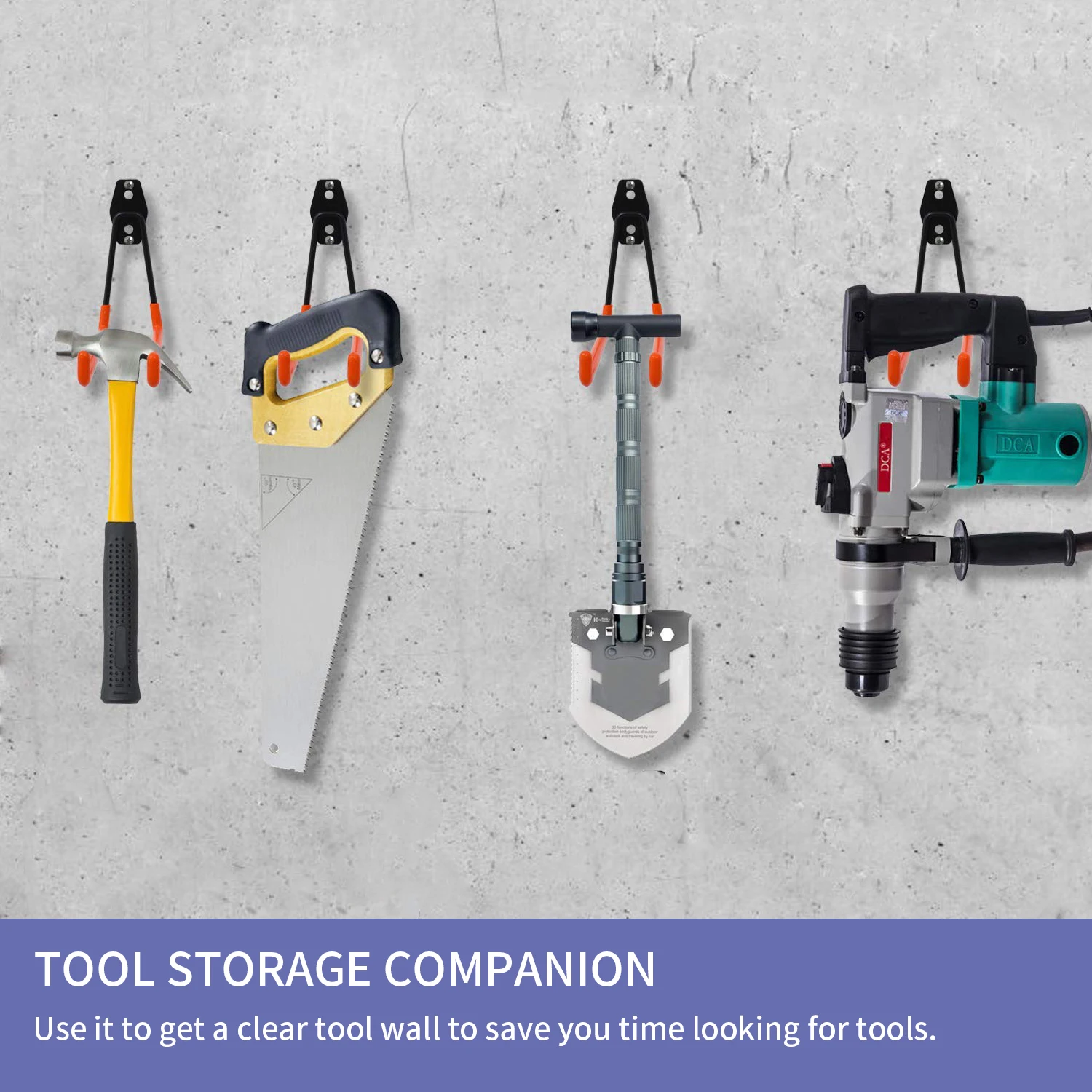 8 шт./упаковка двойные оранжевые крючки для хранения электроинструментов|Крючки|