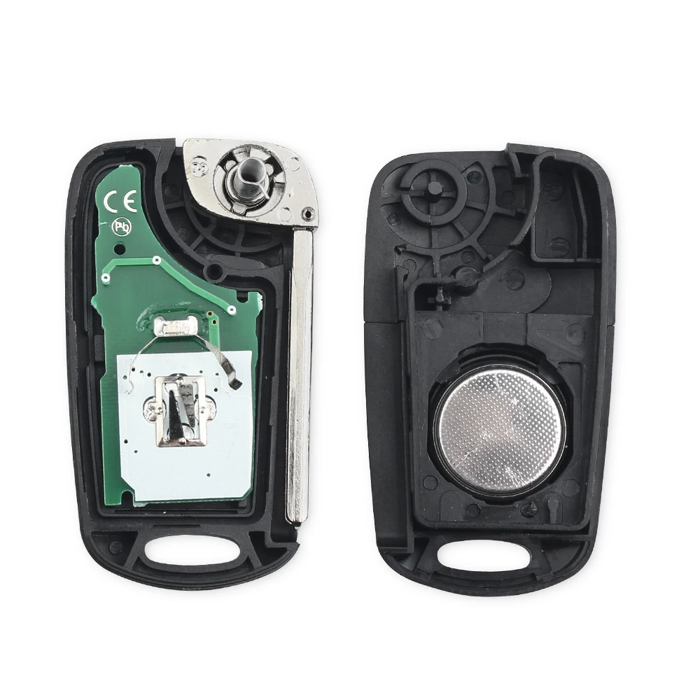 KEYYOU 3 кнопки флип складной дистанционный брелок подходит для hyundai I30 IX35 433 МГц чип ID46 TOY40 лезвие замена ключа автомобиля