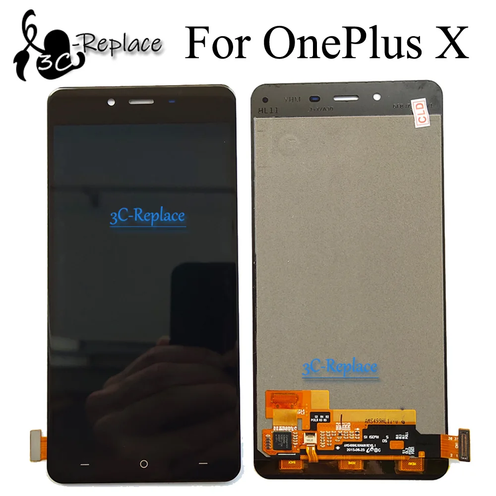 Протестированный белый/черный 5,0 дюйма для OnePlus X E1001 E1003 ЖК-дисплей сенсорный экран дигитайзер сборка Замена