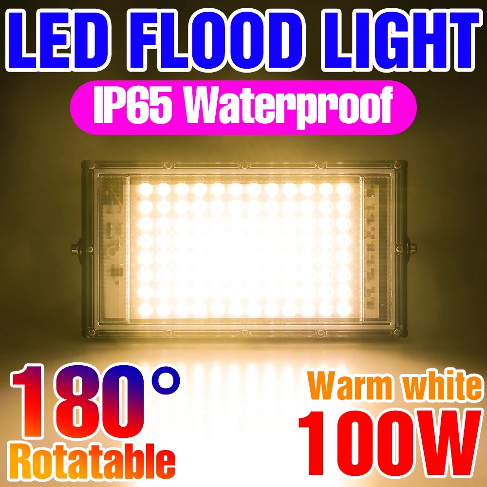 

22OV Led Flood Light Reflector Street Lamp Outdoor Spotlight 50W 100W Waterproof Led Floodlight For Garden Landscape Lighting