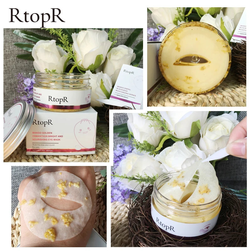 

RtopR Mango Osmanthus Anti Wrinkle Eye Mask Anti Aging Brighten Remove Dark Circles Eye Bags Eye Patches Anti Pufiness Eye Care