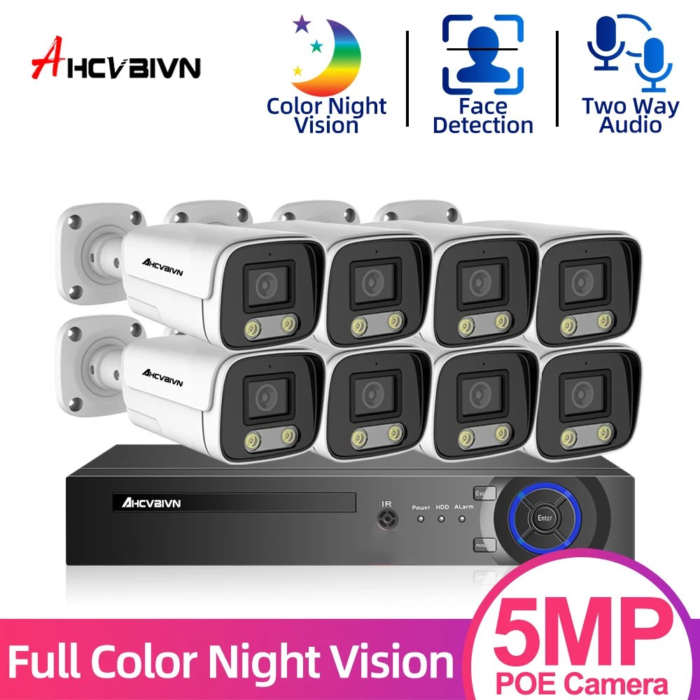 Камера видеонаблюдения Full Color с функцией ночного видения 4K 8 Мп HD POE 5 |