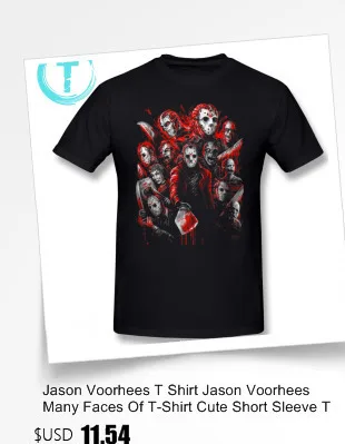 Футболка Jason Voorhees, футболка Jason Voorhees с множеством лиц, Милая футболка с короткими рукавами, Классическая футболка из 100 хлопка с графикой 5x