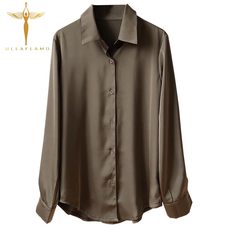 

white chiffon blouse women clothes vintage long sleeve button Cardigan tops fashion casual Satin shirt tops office lady blusas