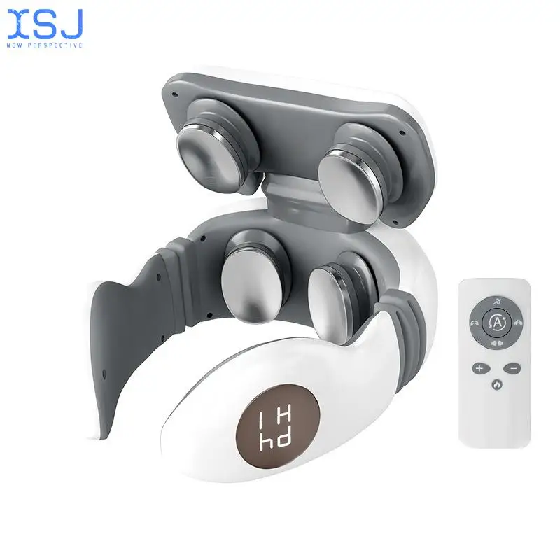 

Massage Instrument Electric Pulse Four-Head Wireless Remote Control Rechargeable Cervical Spine Instrument