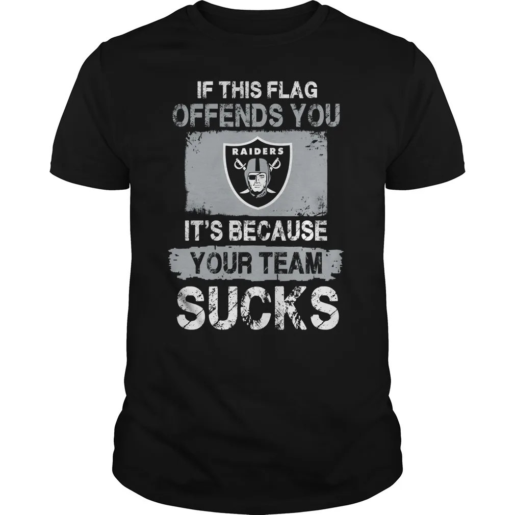 Raiders-если этот флаг вас обижает потому что ваша команда футболка Sucks | Мужская